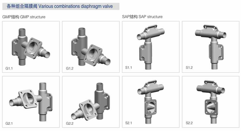 Various Body for Sanitary Aseptic Multi-Channel Combination Diaphragm Valve
