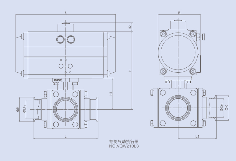 Drawing of 2023 New 3-Way Ball Valve