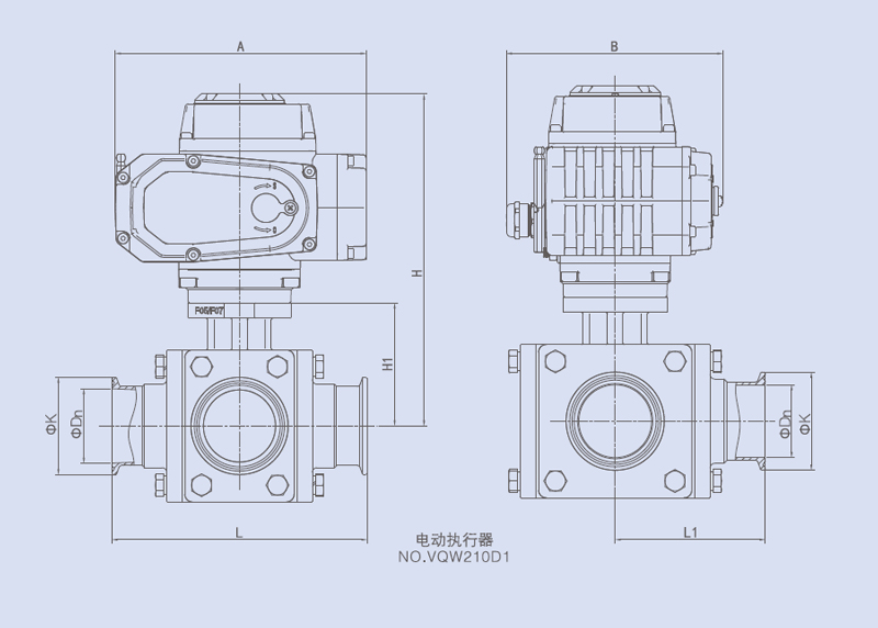 Drawing of 2023 New 3-Way Ball Valve
