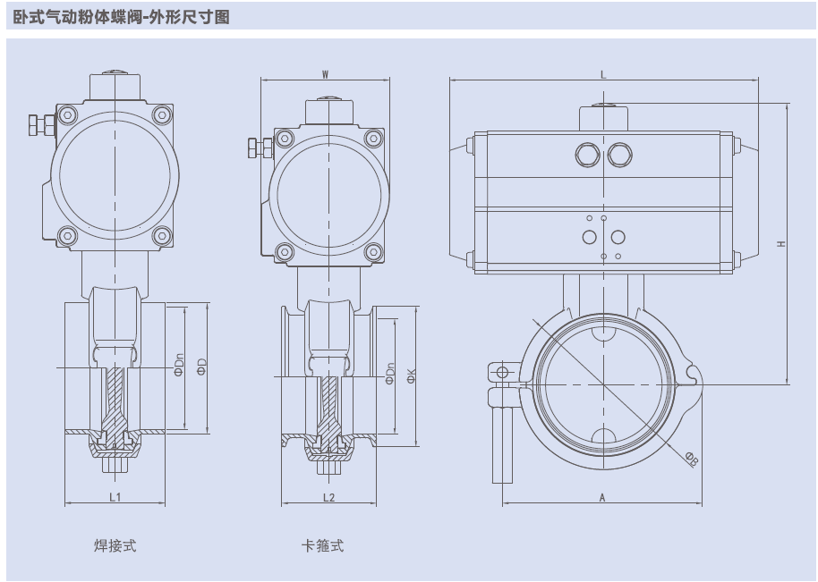 Drawing of Powder Handling Butterfly Valve