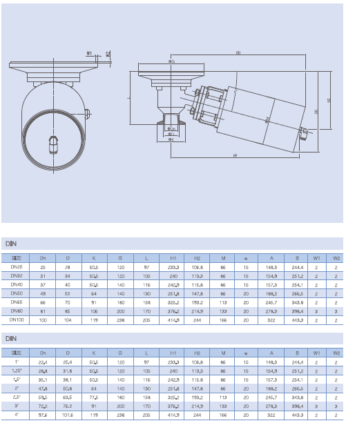 Drawing of Tilting Tank Bottom Ball Valve