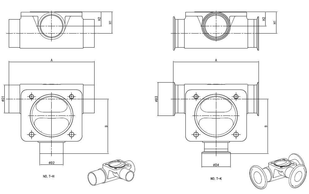 Features of UB-Type 3-Way Diaphragm Valve