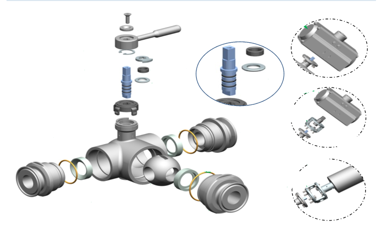 Surface Finish of Mini 3-Way Ball Valve