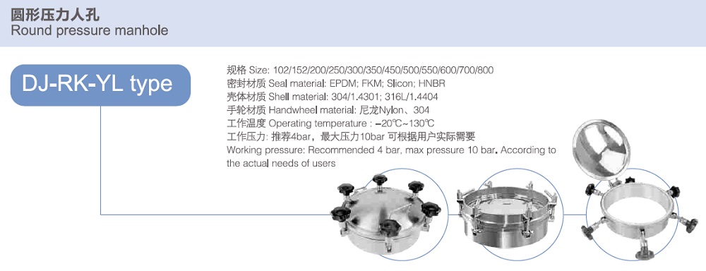 Details of Round Normal Manway Details of Round Normal Manway