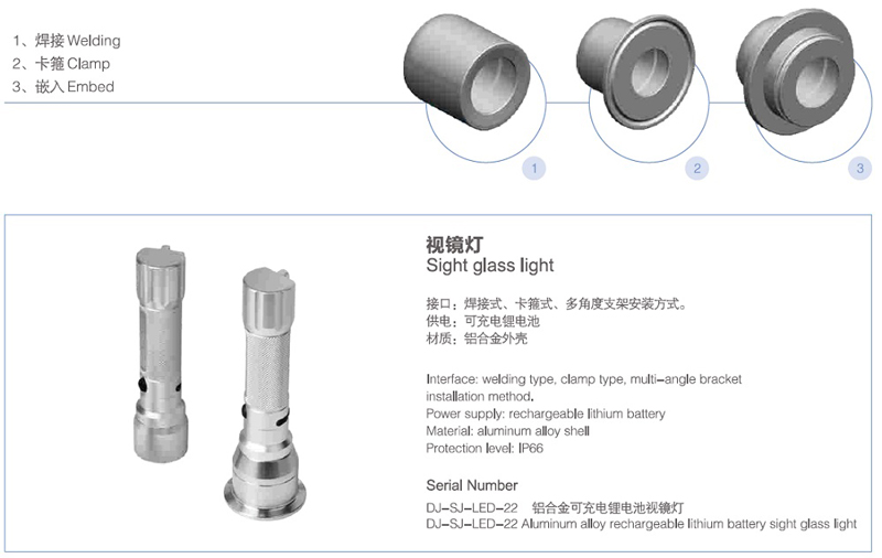 Drawing of Industrial Flange Sight Glass
