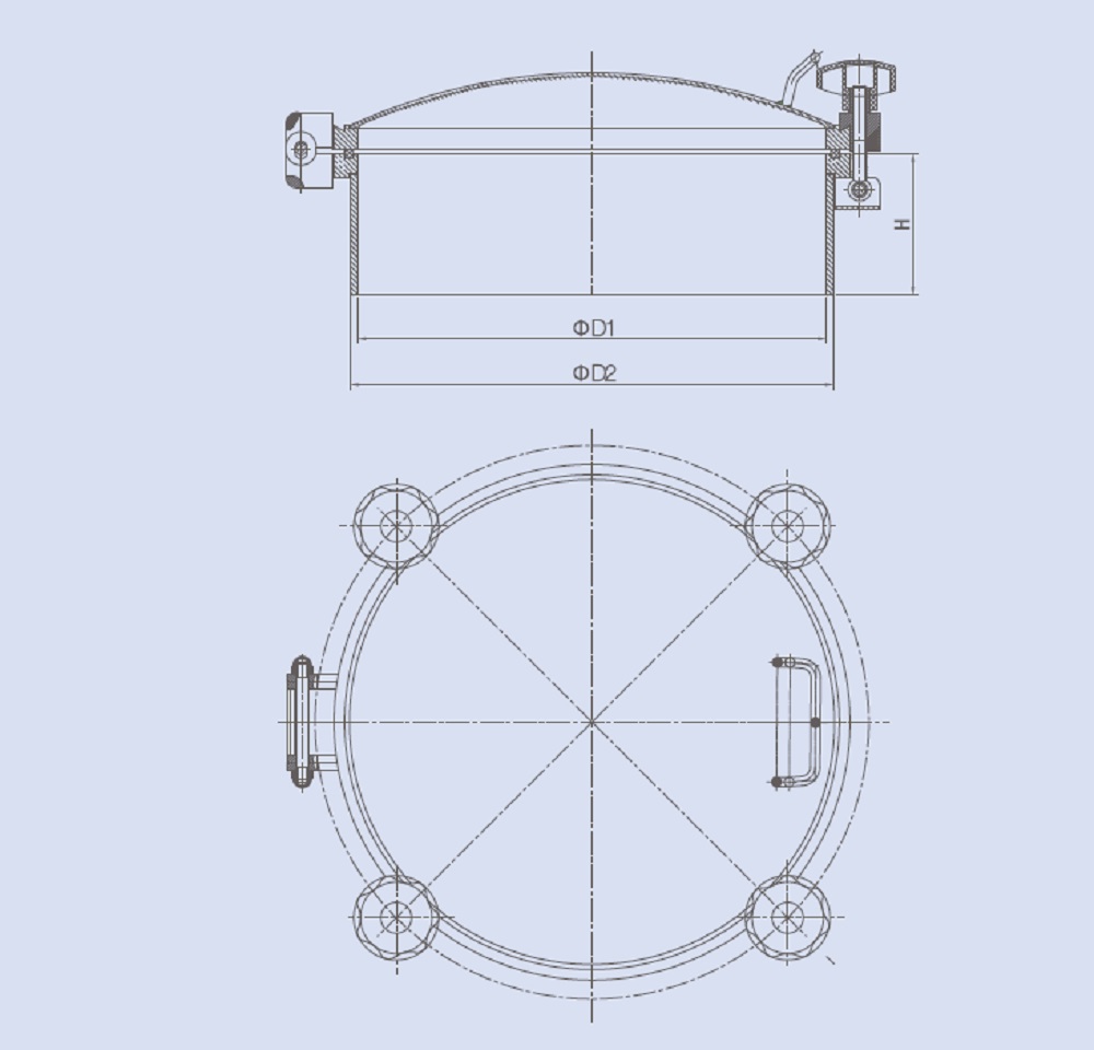 Drawing of Round Normal Manway Drawing of Round Normal Manway