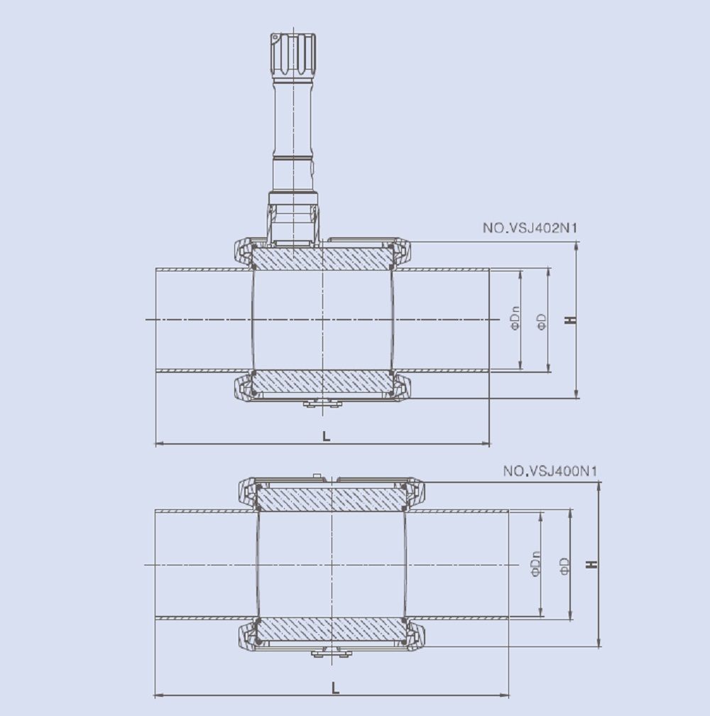 Drawing of Spherical 4-Way Sight Glass Drawing of Spherical 4-Way Sight Glass