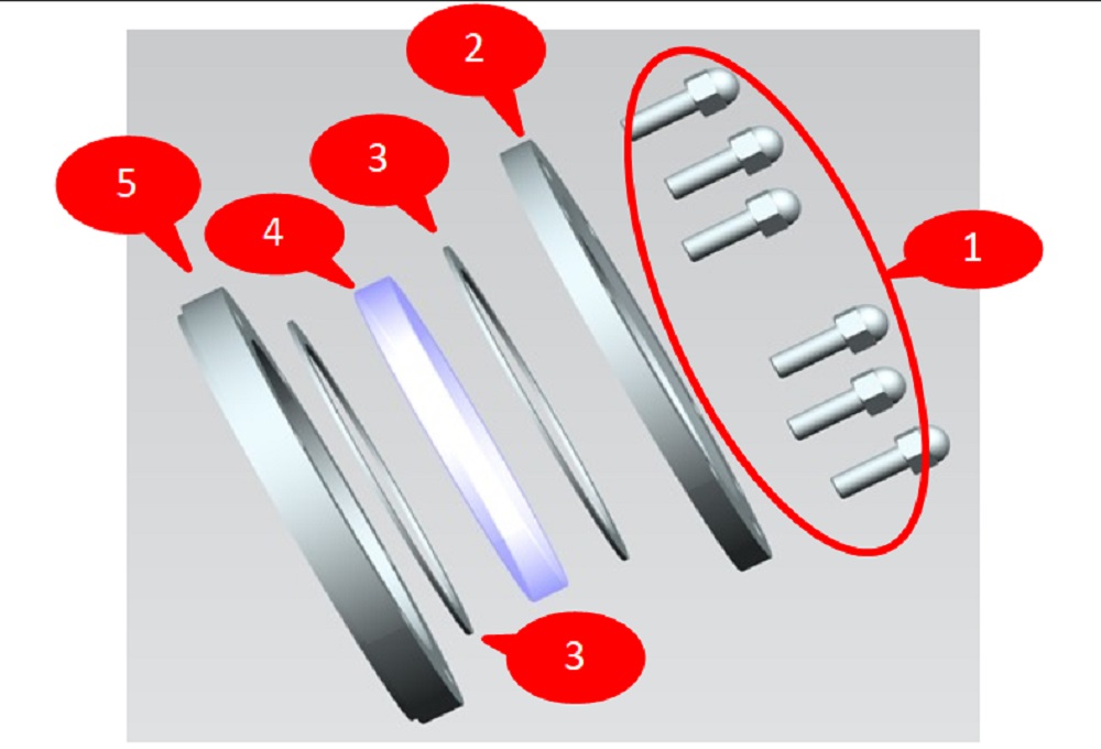 Drawing of Standard Flange Sight Glass