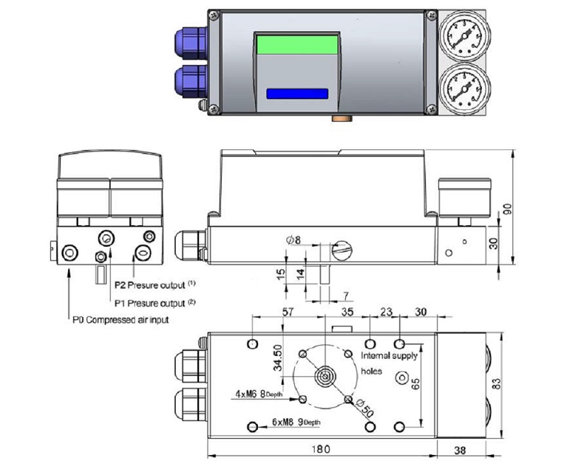 Drawing of Valve Positioner IL-TOP 1891 Drawing of Valve Positioner IL-TOP 1891