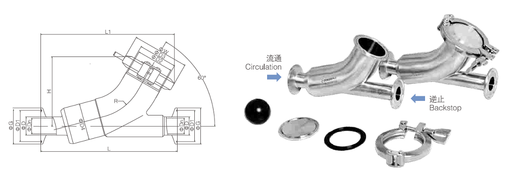 Features of Y-Type Check Valve
