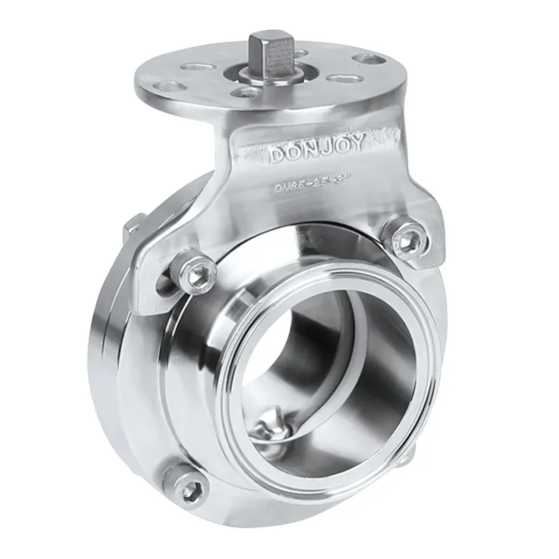 Sanitary Pneumatic Butterfly Valves with Control Unit