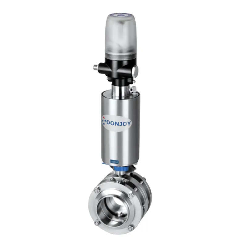 Sanitary Pneumatic Butterfly Valves with Control Unit