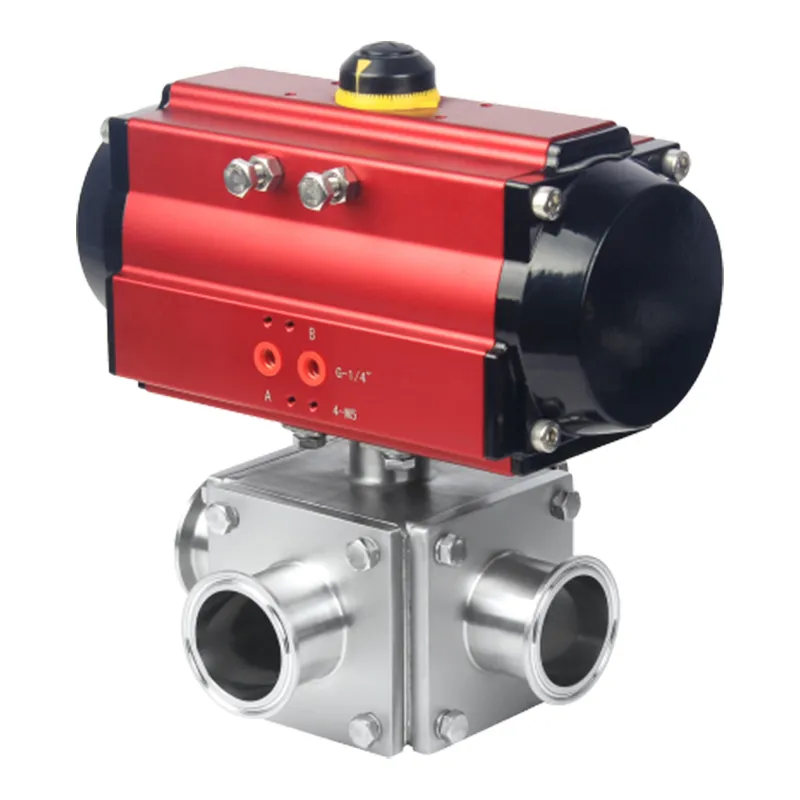 3-Way Zero Stagnation Ball Valve