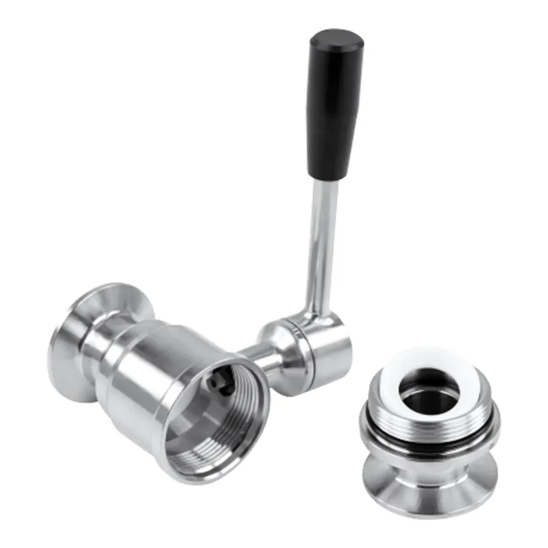 Center Threaded Straight-Through Ball Valve